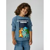 Name it T-Shirt 'NMMSouth Pokemon' saphir / aqua / orange / blanc