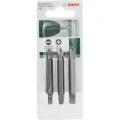 Bosch Powertools 3tlg. Doppelklingen-Set für Phillips-Kreuzschlitzschrauben und Längsschlitzschrauben (PH, S) (Cruciforme Phillips PH)