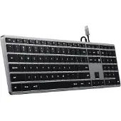 Satechi X3, taille standard (100 %), sans fil, Bluetooth, clavier QWERTY, noir, argent