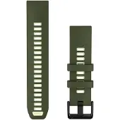 Garmin Bracelet QuickFit en silicone, couleur olive/jaune citron