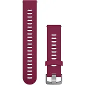 Garmin - Bracelet de remplacement/changeable - Bracelet de remplacement 20mm silicone rouge cerise - 010-11251-1C