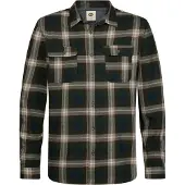 Petrol Industries Chemise crème / bleu marine / brun foncé / sapin