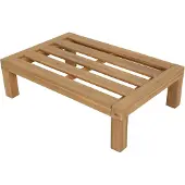 Vtwonen Relax Garten : Tabouret/Table d'appoint en bois d'acacia, couleur naturel/sable