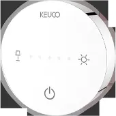 Keuco iLook_move Miroir de soins de beauté, éclairé, angulaire, couleur de lumière réglable sur plusieurs niveaux, panneau deen verre, 17613019002