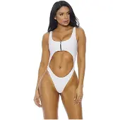 Be Wicked Femmes, Maillot de bain, Medellin One Piece Maillot de bain, Blanc, (L)