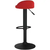 vidaXL Tabouret de bar rouge vin velours
