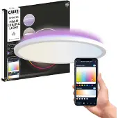 Calex Plafonnier intelligent blanc 40 cm avec LED RGBW IP54 - Siem