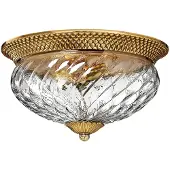 Elstead Lighting Plafonnier contemporain Plantation en laiton et bronze bruni, verre, 3 lumières, douilles E27