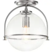 Quintiesse Plafonnier, nickel, acier verre, D 28,2 cm