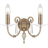 Elstead Lighting Applique murale Aegean en laiton vieilli, 2xE14x60W, métal, dimensions : 22x32x17,5 cm, IP20, Elstead