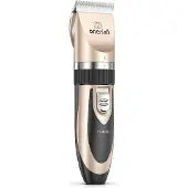Oneisall P2 Set de tondeuse + ciseaux + peigne pour animaux de compagnie (or)
