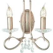 Elstead Lighting Applique, acier cristal, argent or, H 29,5 cm