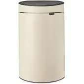 Brabantia Touch Bin New, 40 l, Rond, Beige, Manuel, Belgique, 435 mm