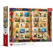 Trefl Puzzle 1000 pièces « Collection de timbres - Atlas des oiseaux »