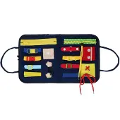 Eddy Toys Tableau d'activités de base Arcs Boutons et attaches en tissu