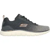 SKECHERS Baskets basses 'Track Ripkent' gris / olive / mandarine