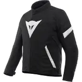 Dainese Veste textile imperméable Vector D-Dry pour moto, noire et blanche, taille 58