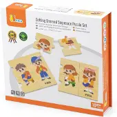 Vigatoys VIGA Puzzle éducatif en bois Puzzles pour enfants pour se déguiser