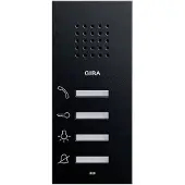 Gira Téléphone d'intérieur audio 1250005 AP Système 55 noir - noir (1250005)