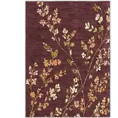 FRAAI Tapis lavable – Misty Floral Marron | 180x280cm | Marron | Polyester | Rectangulaire