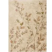 FRAAI Tapis lavable – Misty Floral Crème | 80x150cm | Crème | Polyester | Rectangulaire