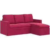 vidaXL Canapé rouge vin 178 x 134 x 80 cm en velours