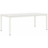 vidaXL Table de salle à manger blanche 200 x 100 x 75 cm Pin massif