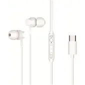 Conceptronic BRENDAN03W : Casque intra-auriculaire , connectique USB-C, microphone intégré, commandes intégrées, câble de 1,20 mètre