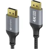Sonero Câble DisplayPort mâle/mâle, 4K60, gris/noir, 3 m (3 m), Câble vidéo, Noir, Gris