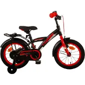 Volare Thombike 14 pouces 22,5 cm Garçon Frein à rétropédalage Noir/Rouge