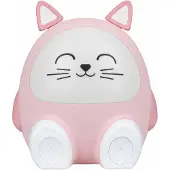 BigBen Interactive Veilleuse et Enceinte sans fil Bluetooth Chat 15 W Rose