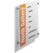 Durable Plaquette de porte Crystal Sign, verre acrylique, format A3