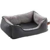 Flamingo Lit pour chien Carlota rectangulaire gris clair, dimensions : 65 x 45 x 20 cm