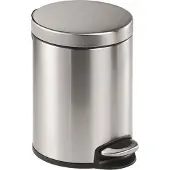 Durable 340023 poubelle à pédale inox argent métallisé 5 l