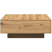 vidaXL Table Basse Chêne Artisanal 80X80X31 Cm Bois Composite Lumarko