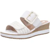 Remonte Mules à talon compensé pour femme 32313932383236 Blanc 41 EU