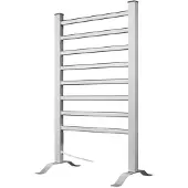 Noveen Séchoir à linge électrique pliant 125 W avec minuterie, porte-serviettes électrique 90 x 53 x 35,5 cm | Séchoir à linge pliant, 8 éléments chauffants, aluminium