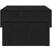 vidaXL Table basse noire imitation chêne 105x55x32 cm Bois composite
