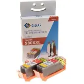 G&G 15968 XXL-Patronen 2er Set kompatibel mit Canon PGI-580BK XXL