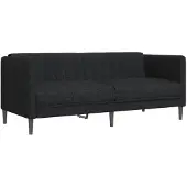 vidaXL Ensemble de canapés 3 pièces noir tissu