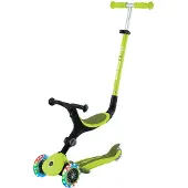 Globber GO-UP ACTIVE LIGHTS - 3 en 1 tricycle, roue et trottinette, 120/80 mm, 3 roues, hauteur réglable, vert citron