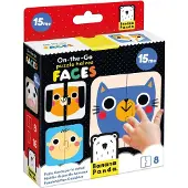 Banana Panda Puzzle à emporter (deux moitiés). Visages, à partir de 15 mois - Banana Panda