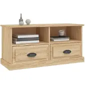 vidaXL Armoire TV Chêne Sonoma 93x35,5x45 cm Bois composite
