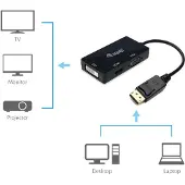 PNY Adaptateur Displayport Hdmi/dvi/vga 24 Cm