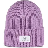 Buff Knitted Beanie Violet