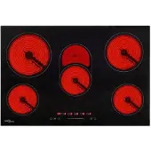 vidaXL Plan de cuisson en vitrocéramique avec 5 plaques Touch Control 90cm cm 8500 W