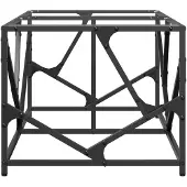 vidaXL Table basse avec plateau en verre transparent 98,5x50x41 cm Acier