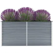 vidaXL Lit surélevé de jardin Acier galvanisé 160x40x77 cm Gris