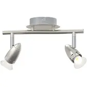 vidaXL Spot de plafond avec projecteurs, nickel, 27 x 10 x 12 cm, métal