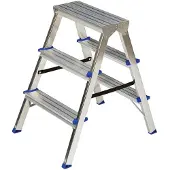 Ek Bielefeld Kinderland/Spielwaren Échelle double à 2 montants, 5 échelons par montant, couleur argent
